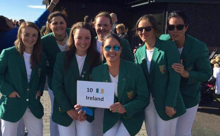 The Irish women's team at the opening ceremony.