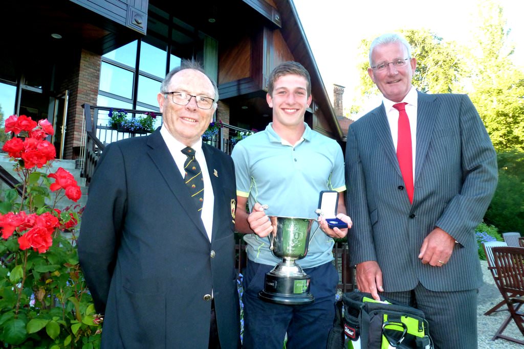 Allianz-Grange Boys’ Golf tournament winner Jack Walsh (Castle) with Donal Bollard (Capt. Grange GC) and Brian Higgins (Allianz Ireland). Photo by Percy Harman.