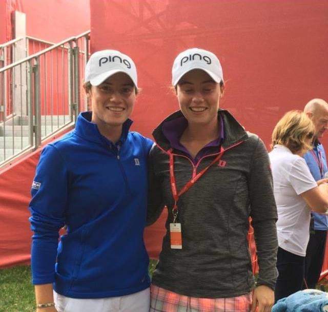 Leona Maguire and her sister Lisa, who is caddying this week and in Rio.