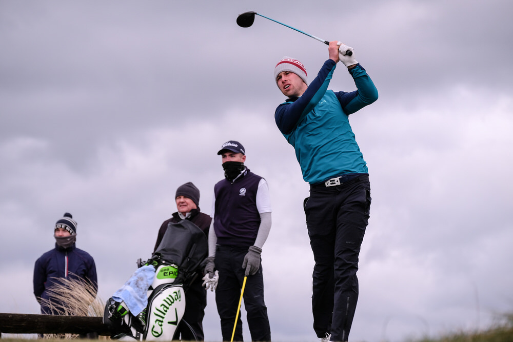  Alex Gleeson (Castle) during the 3rd round of matchplay at the 2018 West of Ireland, in Co Sligo Golf Club, Rosses Point, Sligo, Co Sligo, Ireland. 02/04/2018.
Picture: Golffile | Fran Caffrey


All photo usage must carry mandatory copyright credit 