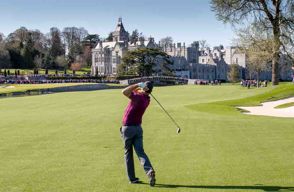 Padraig Harrington hits his approach to the 18th of The Golf Course at Adare Manor.jpg
