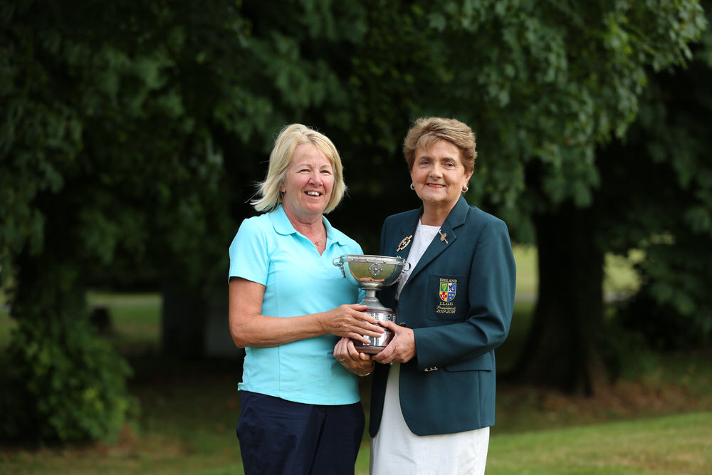  Joan Scanlon (Newcastle West) winner of the Irish Senior Women's Close Plate (Shirley Mac Donald Trophy) with Vonnie Noonan, President of the ILGU at Monkstown Golf Club, Cork

image by Jenny Matthews (www.cashmanphotography.ie) 