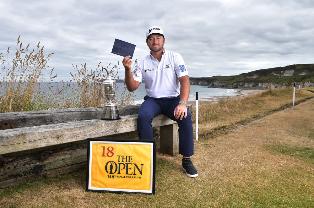  PORTRUSH, NORTHERN IRELAND - JULY 09: Graeme McDowell, Major Champion and Mastercard Global Ambassador, returned to Royal Portrush Golf Club to mark the going on sale of the first tickets to The 148th Open which will be held at the famous links from