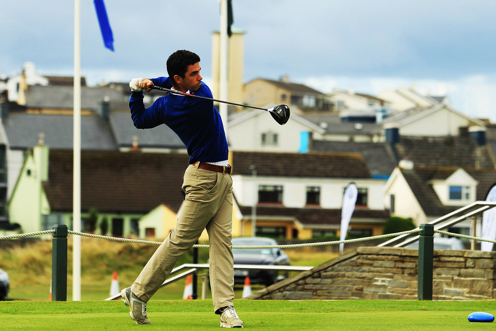  Jack Blake (The Island) teeing of in the third round of the South of Ireland Championship at Lahinch.  Saturday 28th July 2018.
Picture: Niall O'Shea 