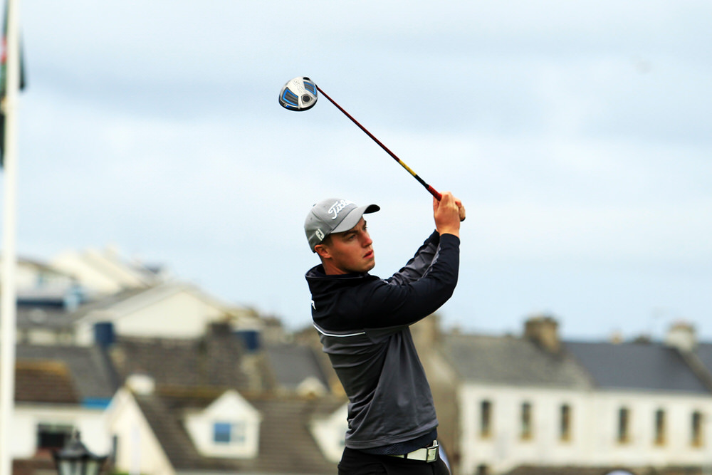  Jack McDonnell (Forrest Little)  teeing of in the third round of the South of Ireland Championship at Lahinch.  Saturday 28th July 2018.
Picture: Niall O'Shea 