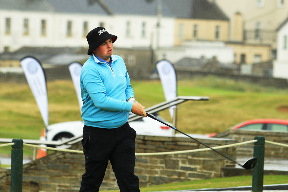  Caolan Rafferty (Dundalk) after teeing of in the third round of the South of Ireland Championship at Lahinch.  Saturday 28th July 2018.
Picture: Niall O'Shea 
