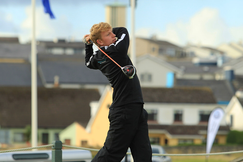  Alan Fahy (Dun Laoighre) teeing of in the third round of the South of Ireland Championship at Lahinch.  Saturday 28th July 2018.
Picture: Niall O'Shea 