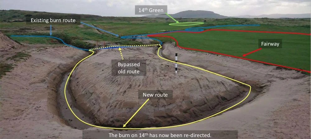 Work on the burn at the 14th has been well received by the members of County Sligo