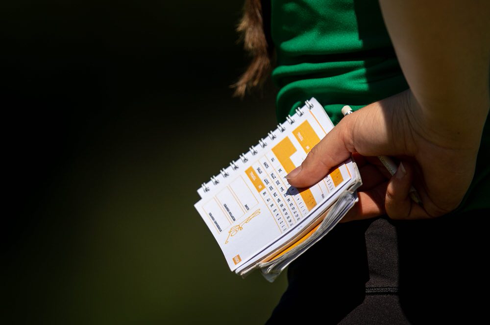  Lauren Crowley Walsh IRL holds her scorecard during the Golf Mixed Team Event at the Hurlingham Club at The Youth Olympic Games, Buenos Aires, Argentina, Monday 15th October 2018. Photo: Joe Toth for OIS/IOC. Handout image supplied by OIS/IOC 