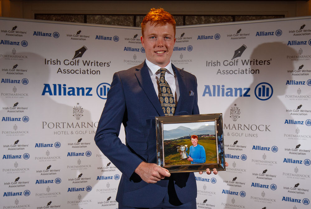  REPRO FREE***PRESS RELEASE NO REPRODUCTION FEE*** EDITORIAL USE ONLY 
2018 Allianz Irish Golf Writers Association Awards, Portmarnock Hotel and Golf Links, Dublin 13/12/2018
Robin Dawson, Men's Amateur Golfer of the Year
Mandatory Credit ©INPHO/Oisi