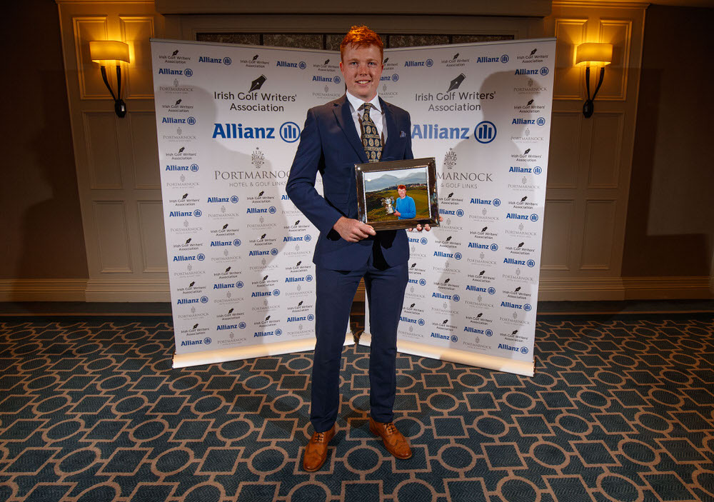  REPRO FREE***PRESS RELEASE NO REPRODUCTION FEE*** EDITORIAL USE ONLY 
2018 Allianz Irish Golf Writers Association Awards, Portmarnock Hotel and Golf Links, Dublin 13/12/2018
Robin Dawson, Men's Amateur Golfer of the Year
Mandatory Credit ©INPHO/Oisi