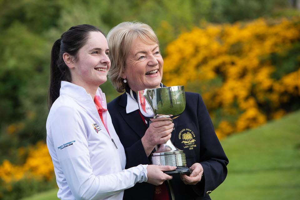 Hermitage Ladies Scratch Cup winner Eleanor Metcalfe (Laytown Bettystown  and Lady Captain Maefil McDermot