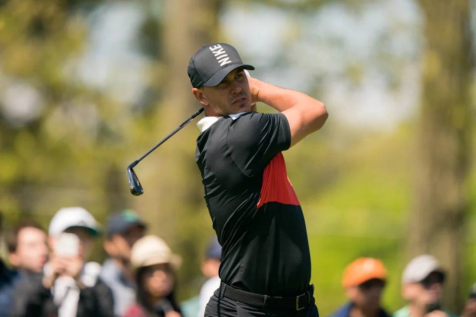 Brooks Koepka hits his tee shot on the second during the first round of the 101st PGA Championship held at Bethpage Black Golf Course on May 16, 2019 in Farmingdale, New York. (Photo by Darren Carroll/PGA of America)