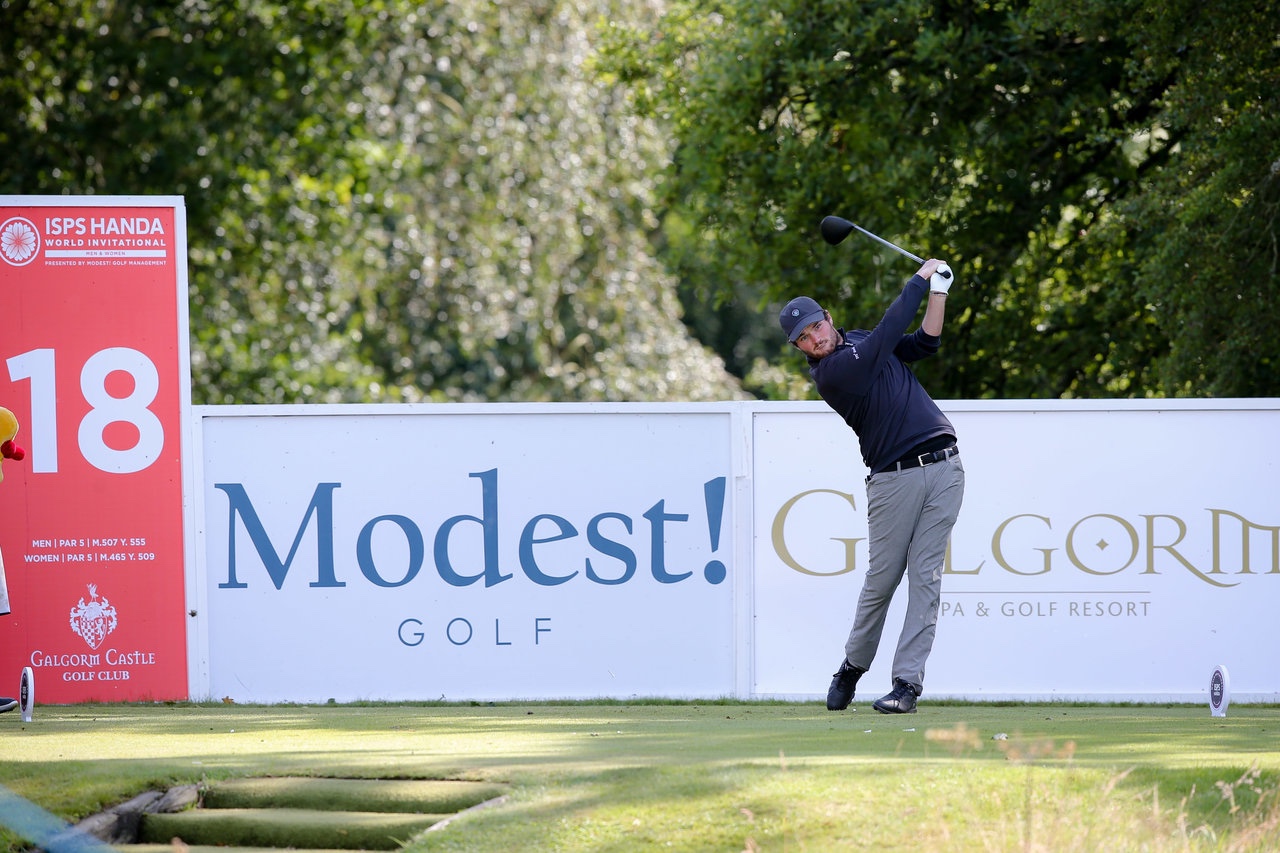 Cormac Sharvin during the third round of the ISPS Handa World Invitational Men | Women, presented by Modest! Golf at Galgorm Spa & Golf Resort. (Photo: PressEye)
