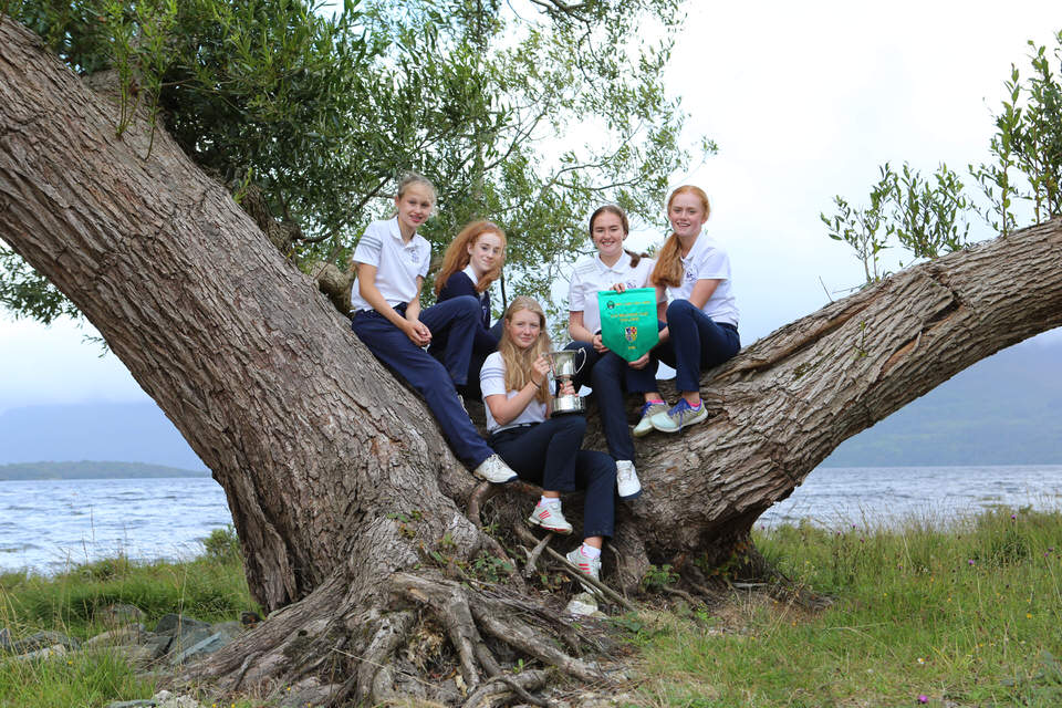  Hannah Guerin, Sophie Sharp, Niamh Carroll and Lily Reilly from Royal Tara are the Winners of the Girls Inter-Club All-Ireland Finals at Killarney Golf Club, pictured here with their Junior Captain Emma Byrne.

image by Jenny Matthews (www.cashmanph