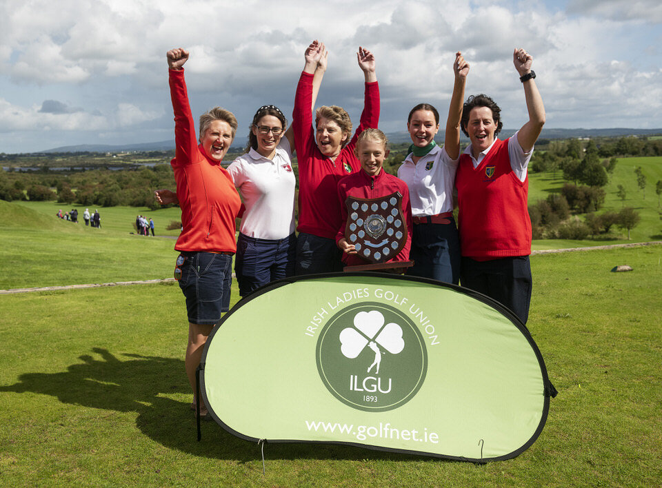  Celebrations from Gort Golf Club 31st August 2019 Sinead Benedetti, Blathnaid O Brien, Rosemary O'Brien, Olivia Costello, Orla Quinn and Paula Quinn  from  Roscommon  who won the Snr Foursomes  Photo:Andrew Downes, xposure 