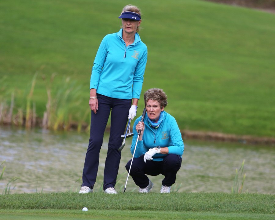  Helen Moorhead and Marion Bate (Mullingar) during the AIG Junior Foursomes at Knightsbrook Hotel and Golf Resort during the AIG Cups and Shields.

image by Jenny Matthews (www.cashmanphotography.ie)

 