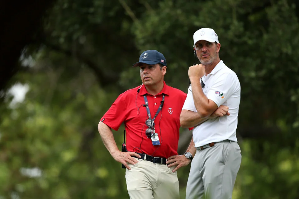 PGA Cup Captains Derek Sprague (left) and Cameron Clark. Picture: Getty Images