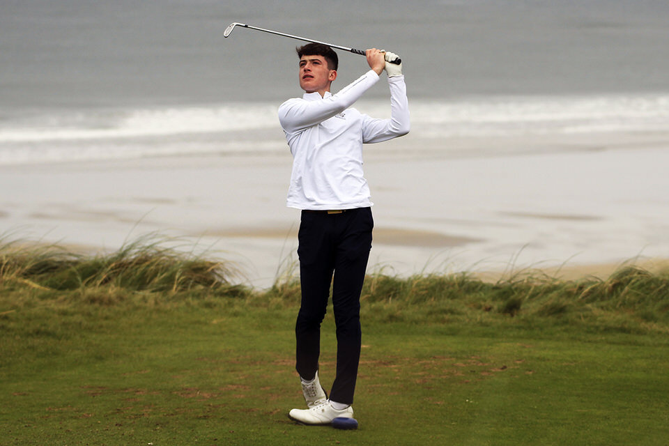  Dylan Keating (Seapoint) pictured in action in the final round of the Munster Boys in Ballybunion.Picture: Niall O'Shea 