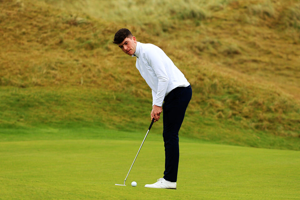  Dylan Keating (Seapoint) pictured in action in the final round of the Munster Boys in Ballybunion.Picture: Niall O'Shea 