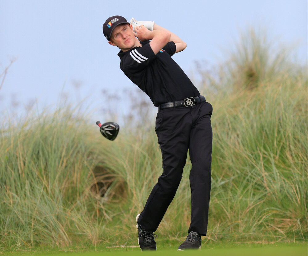  Ronan Mullarney (MU) on the 17th tee during Round 1 of the Irish Intervarsity Championship at Rosslare Golf Club on Wednesday 4th November 2015.
Picture:  Thos Caffrey / www.golffile.ie 