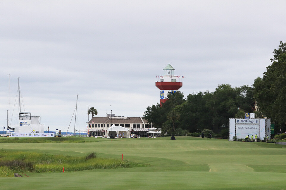  HILTON HEAD ISLAND, SOUTH CAROLINA - JUNE 16: A general view of the course during a practice round prior to the RBC Heritage on June 16, 2020 at Harbour Town Golf Links in Hilton Head Island, South Carolina. (Photo by Streeter Lecka/Getty Images) 