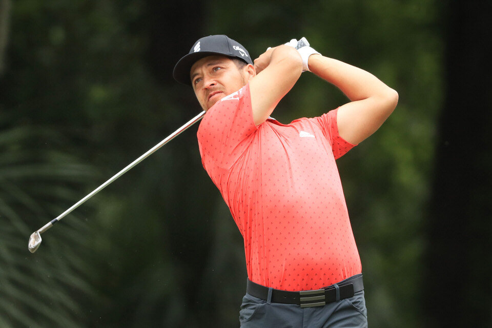  HILTON HEAD ISLAND, SOUTH CAROLINA - JUNE 17: Xander Schauffele of the United States plays a shot during a practice round prior to the RBC Heritage on June 17, 2020 at Harbour Town Golf Links in Hilton Head Island, South Carolina. (Photo by Streeter