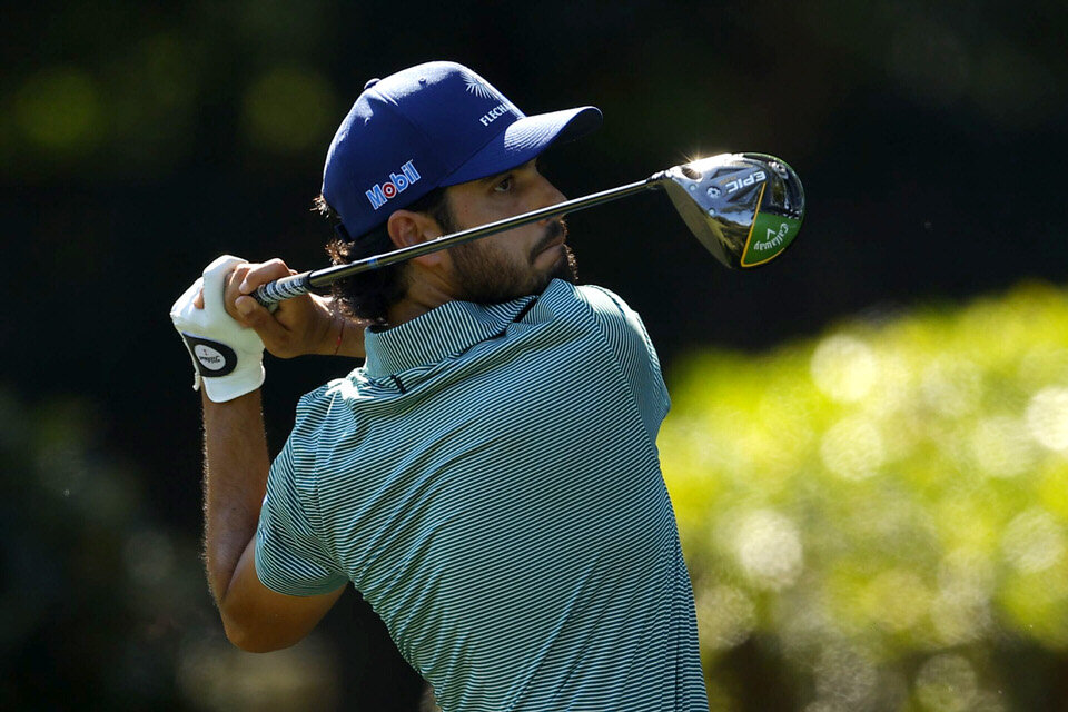  HILTON HEAD ISLAND, SOUTH CAROLINA - JUNE 19: Abraham Ancer of Mexico plays his shot from the third tee during the second round of the RBC Heritage on June 19, 2020 at Harbour Town Golf Links in Hilton Head Island, South Carolina. (Photo by Kevin C.