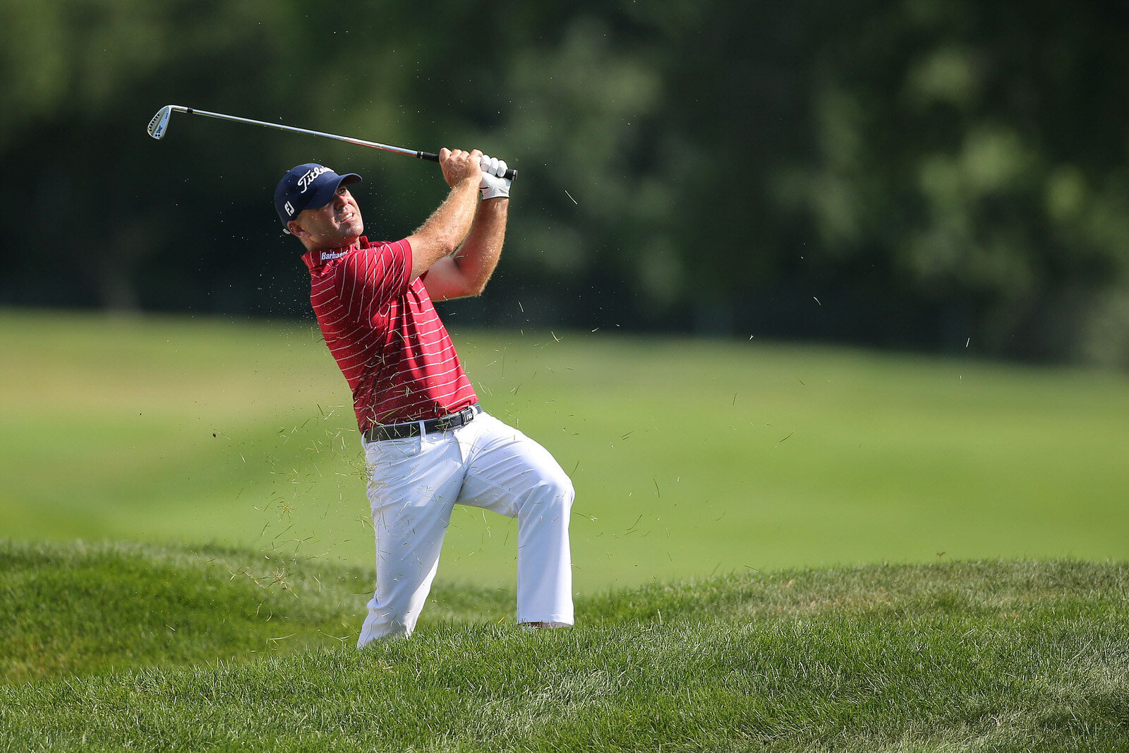  DETROIT, MICHIGAN - JULY 04: Ryan Armour of the United States plays a shot on the 17th hole during the third round of the Rocket Mortgage Classic on July 04, 2020 at the Detroit Golf Club in Detroit, Michigan. (Photo by Leon Halip/Getty Images) 