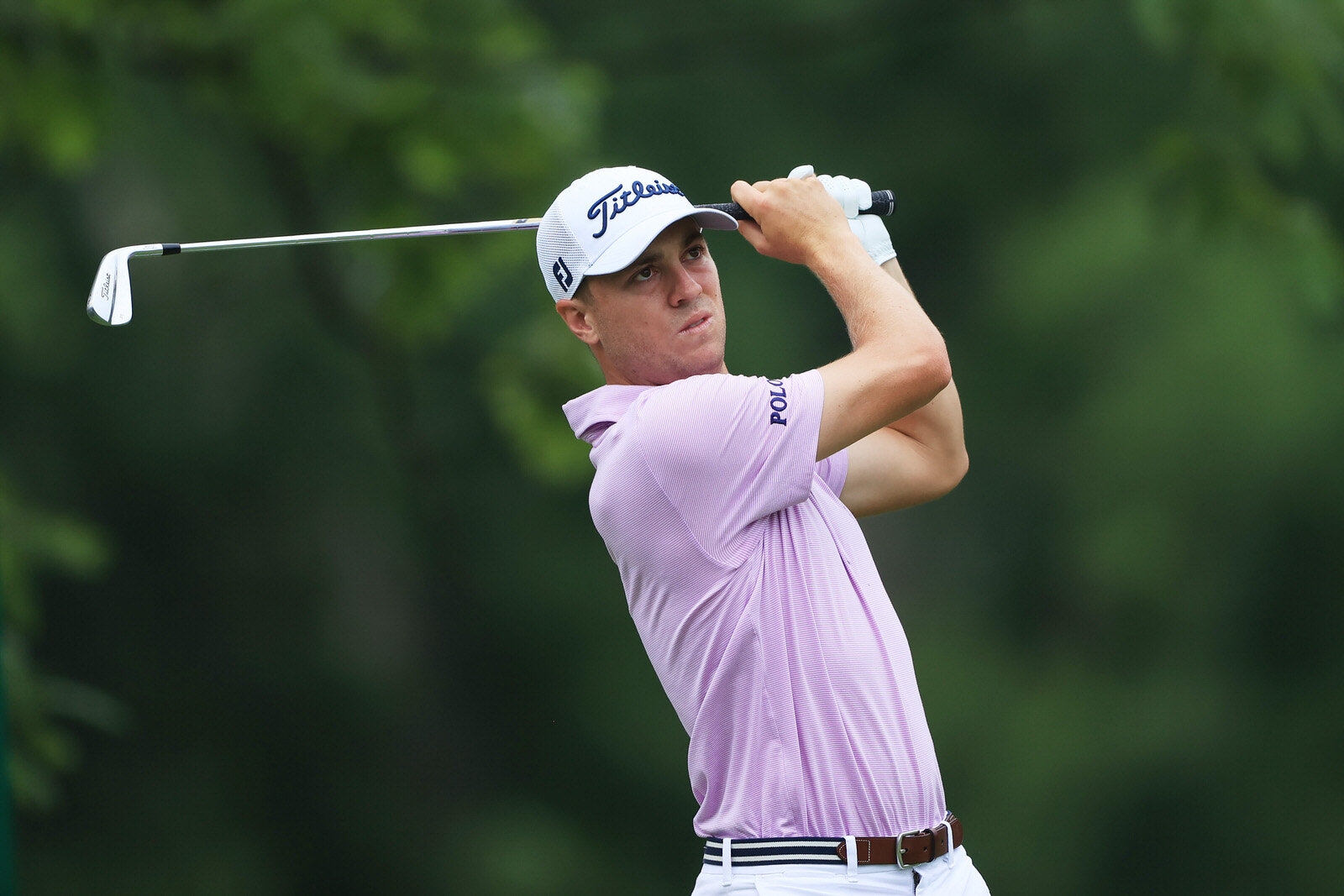  DUBLIN, OHIO - JULY 12: Justin Thomas of the United States during the final round of the Workday Charity Open on July 12, 2020 at Muirfield Village Golf Club in Dublin, Ohio. (Photo by Sam Greenwood/Getty Images) 