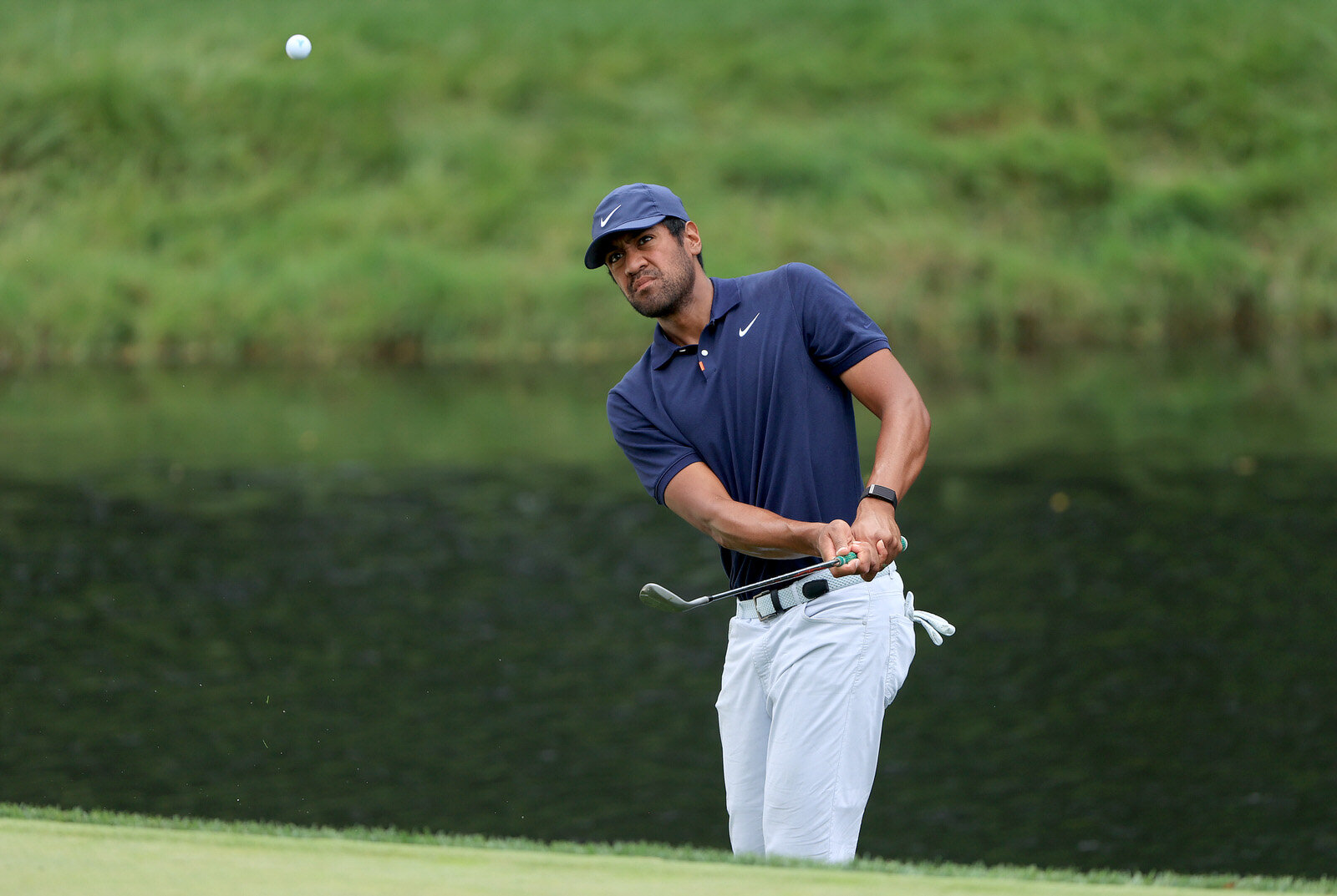  DUBLIN, OHIO - JULY 16: Tony Finau of the United States plays a shot on the third hole during the first round of The Memorial Tournament on July 16, 2020 at Muirfield Village Golf Club in Dublin, Ohio. (Photo by Sam Greenwood/Getty Images) 