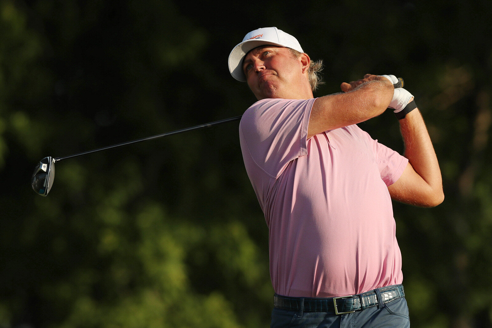  BLAINE, MINNESOTA - JULY 24: Bo Van Pelt of the United States plays his shot from the 11th tee during the second round of the 3M Open on July 24, 2020 at TPC Twin Cities in Blaine, Minnesota. (Photo by Matthew Stockman/Getty Images) 