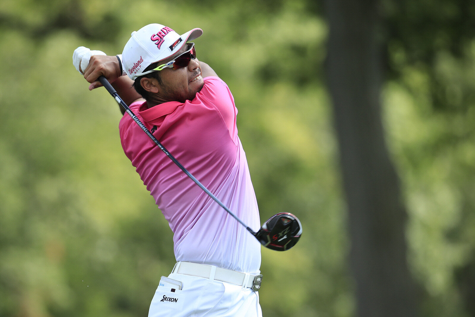  OLYMPIA FIELDS, ILLINOIS - AUGUST 28: Hideki Matsuyama of Japan plays his shot from the seventh tee during the second round of the BMW Championship on the North Course at Olympia Fields Country Club on August 28, 2020 in Olympia Fields, Illinois. (P