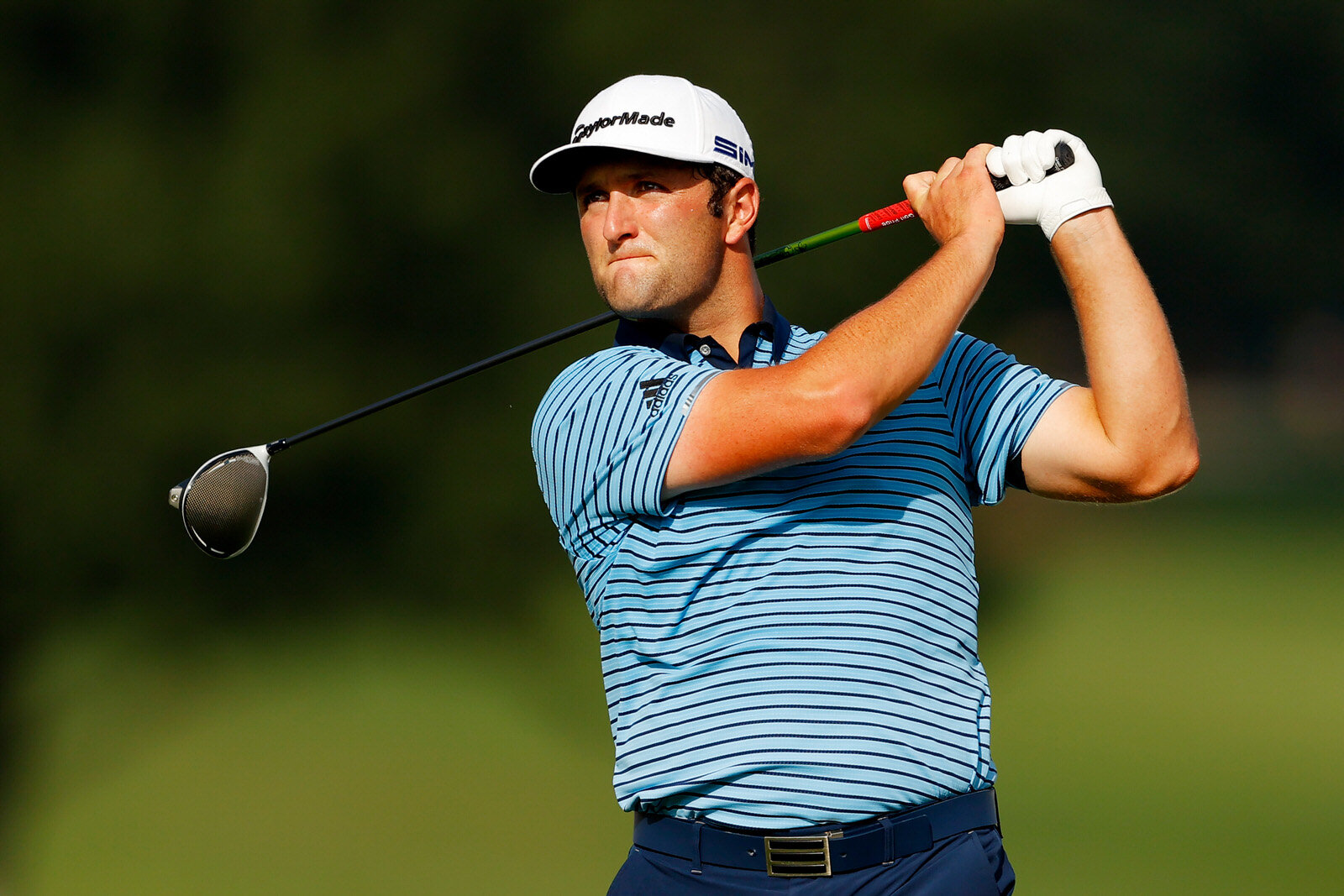  ATLANTA, GEORGIA - SEPTEMBER 04: Jon Rahm of Spain plays his shot from the 16th tee during the first round of the TOUR Championship at East Lake Golf Club on September 04, 2020 in Atlanta, Georgia. (Photo by Kevin C. Cox/Getty Images) 