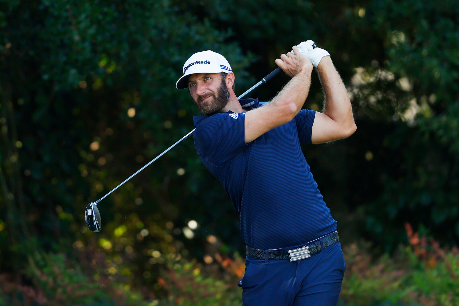  ATLANTA, GEORGIA - SEPTEMBER 07: Dustin Johnson of the United States plays his shot from the 13th tee during the final round of the TOUR Championship at East Lake Golf Club on September 07, 2020 in Atlanta, Georgia. (Photo by Kevin C. Cox/Getty Imag