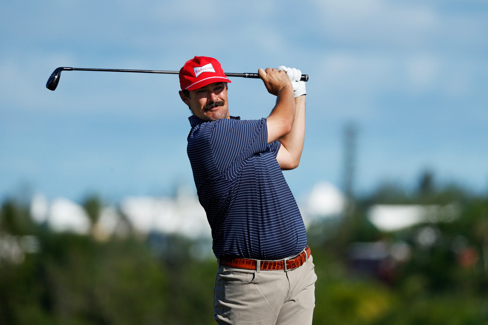  SOUTHAMPTON, BERMUDA - OCTOBER 29: Johnson Wagner of the United States plays his shot from the tenth tee during the first round of the Bermuda Championship at Port Royal Golf Course on October 29, 2020 in Southampton, Bermuda. (Photo by Gregory Sham