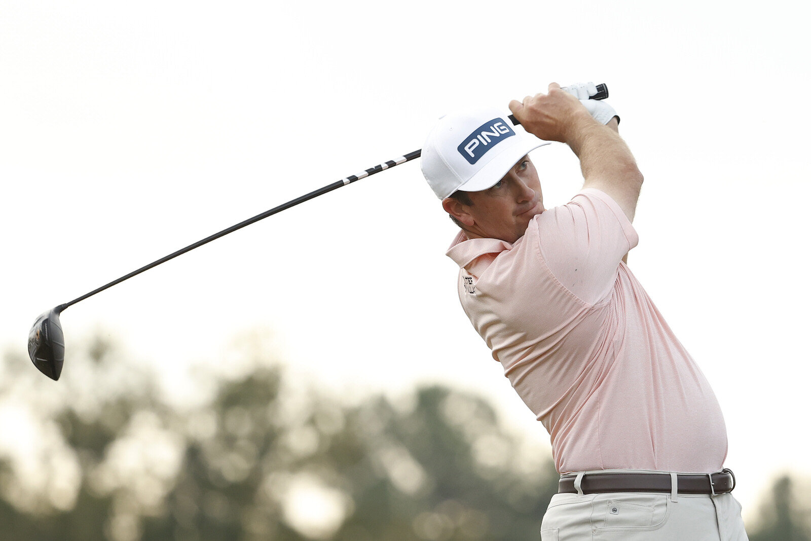  HOUSTON, TEXAS - NOVEMBER 05:  Michael Thompson of the United States plays his shot from the tenth tee during the first round of the Vivint Houston Open at Memorial Park Golf Course on November 05, 2020 in Houston, Texas. (Photo by Maddie Meyer/Gett