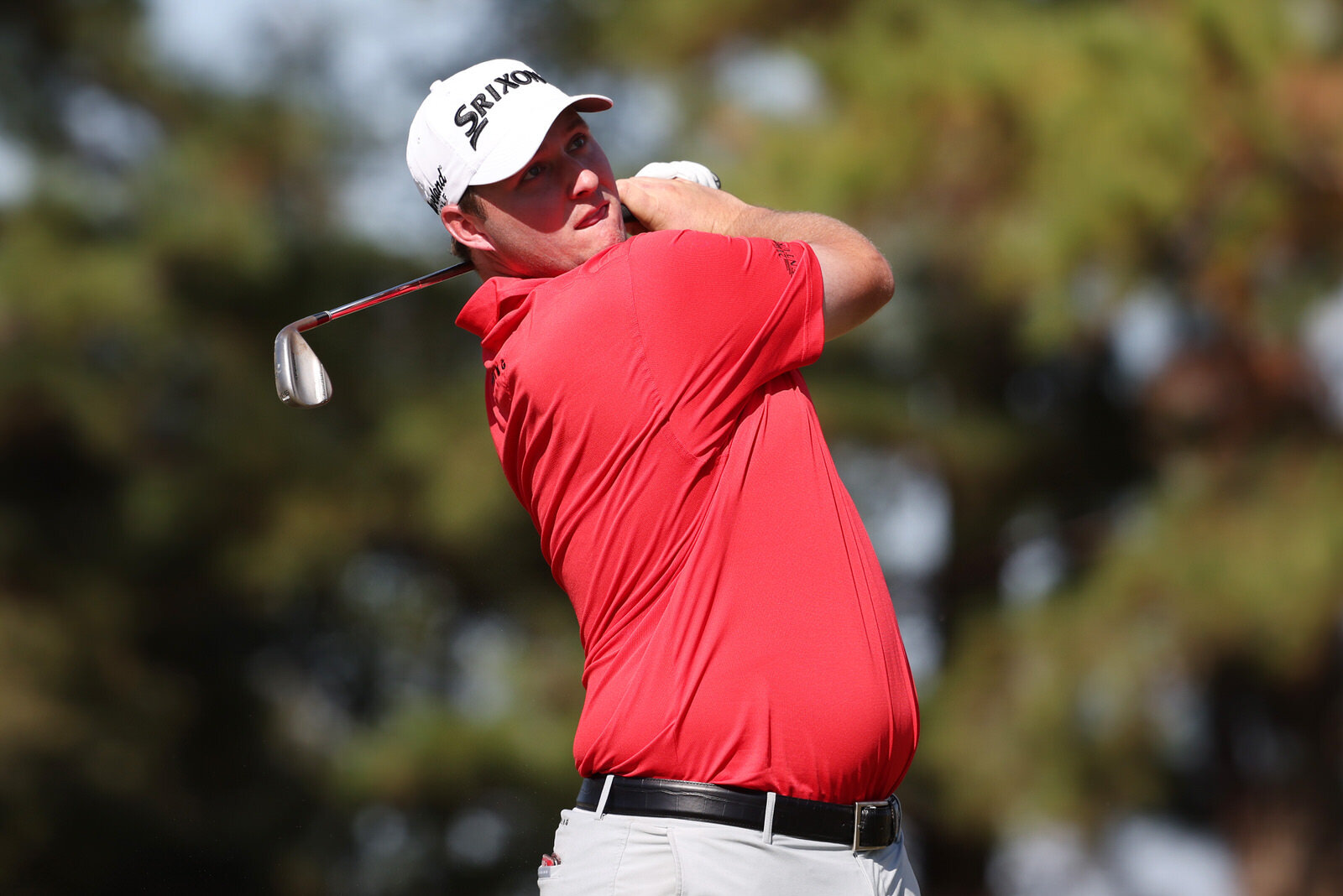  HOUSTON, TEXAS - NOVEMBER 07: Sepp Straka of Austria plays his shot from the 15th tee during the third round of the Houston Open at Memorial Park Golf Course on November 07, 2020 in Houston, Texas. (Photo by Maddie Meyer/Getty Images) 