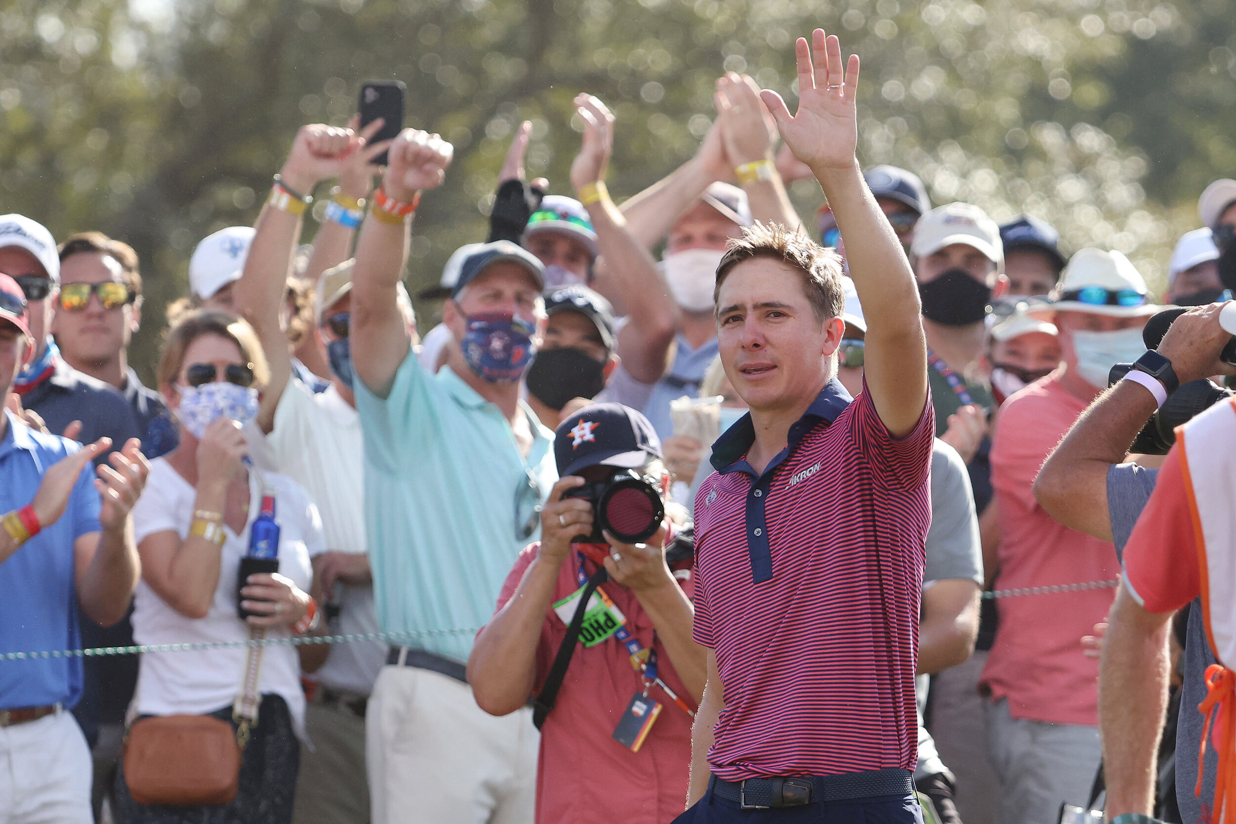  HOUSTON, TEXAS - NOVEMBER 08: Carlos Ortiz of Mexico celebrates after winning the Houston Open at Memorial Park Golf Course on November 08, 2020 in Houston, Texas. (Photo by Maddie Meyer/Getty Images) 