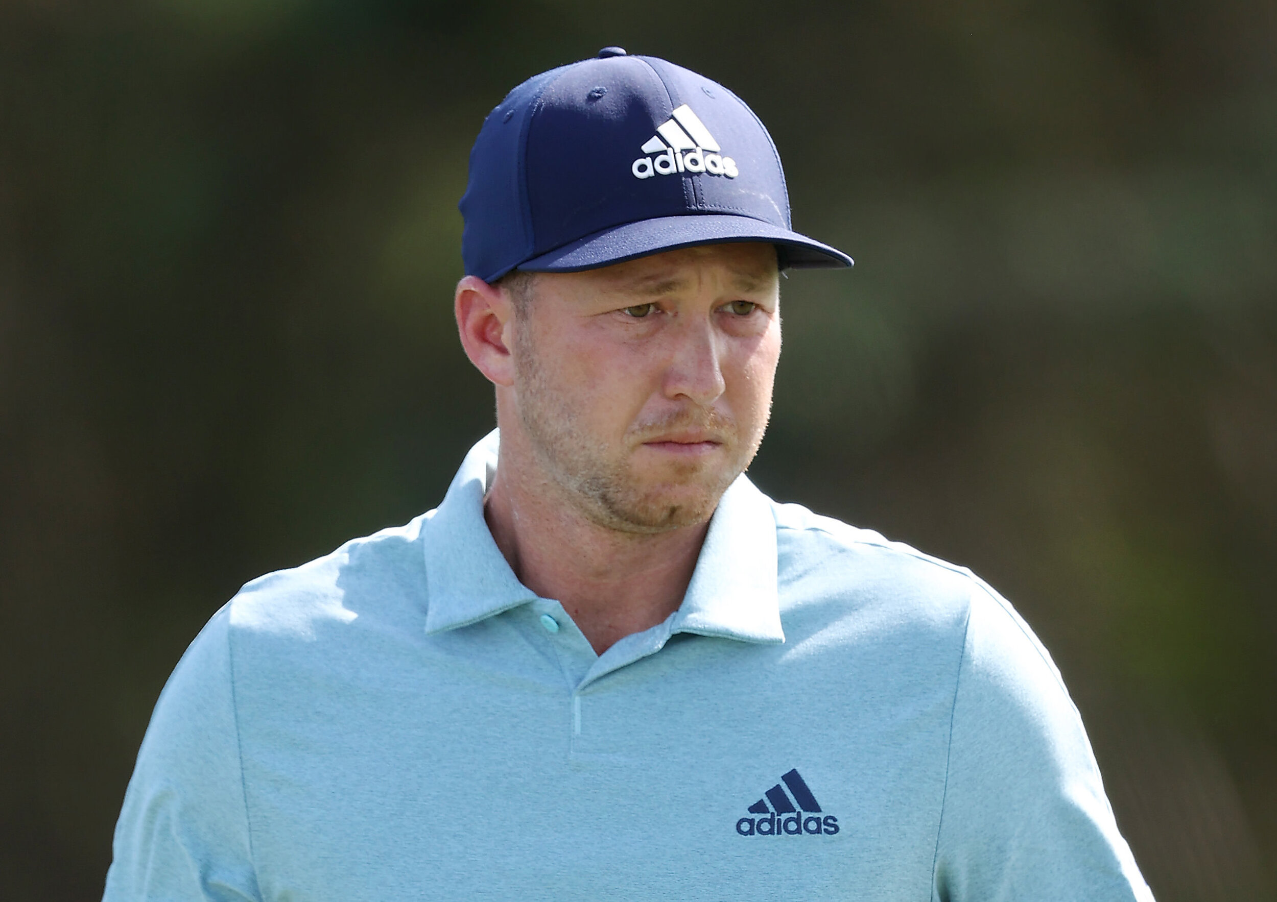  KAPALUA, HAWAII - JANUARY 08: Daniel Berger of the United States reacts on the sixth green during the second round of the Sentry Tournament Of Champions at the Kapalua Plantation Course on January 08, 2021 in Kapalua, Hawaii. (Photo by Gregory Shamu