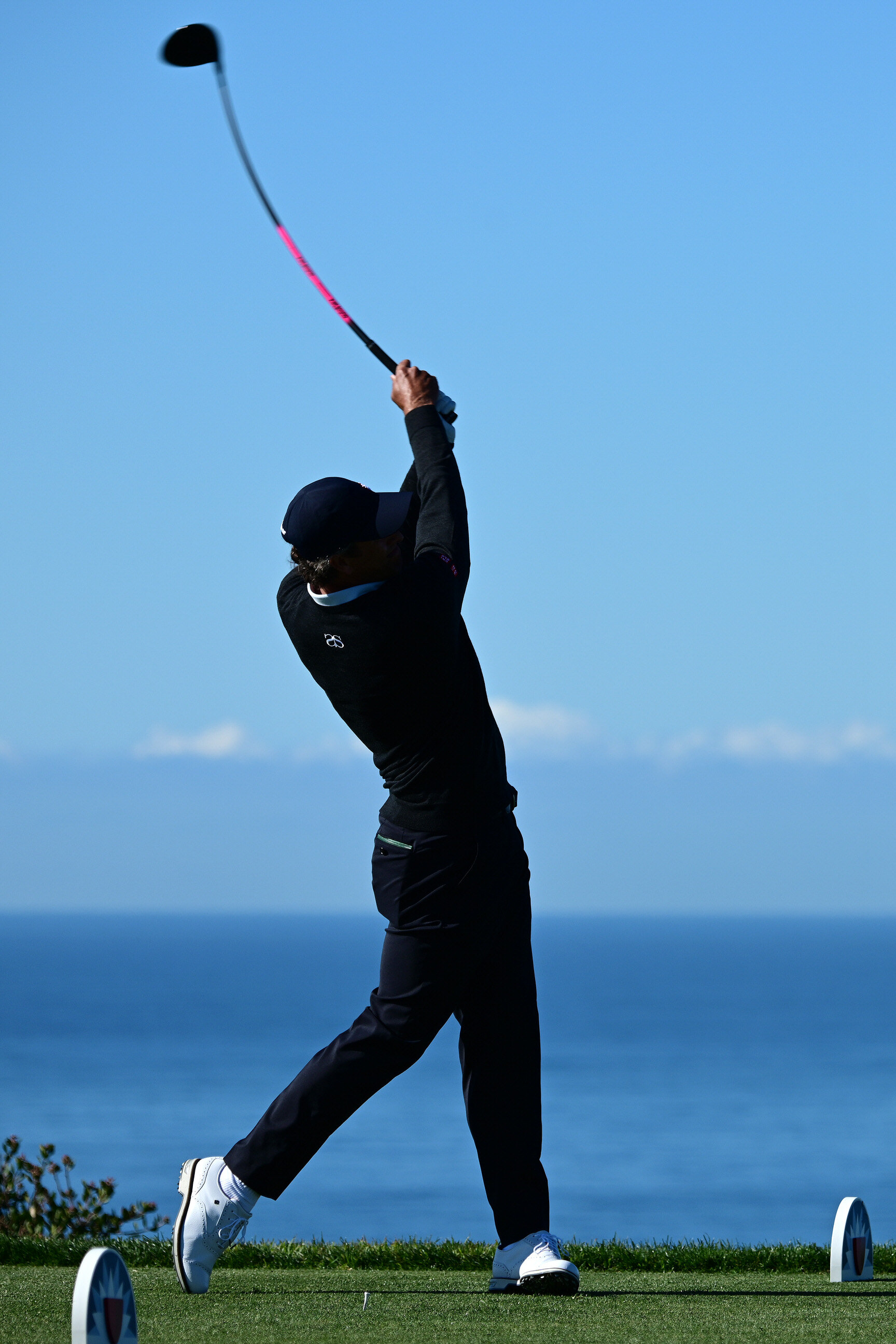  SAN DIEGO, CALIFORNIA - JANUARY 30: Adam Scott hits his tee shot on the 4th hole during round three of the Farmers Insurance Open at Torrey Pines South on January 30, 2021 in San Diego, California. (Photo by Donald Miralle/Getty Images) 