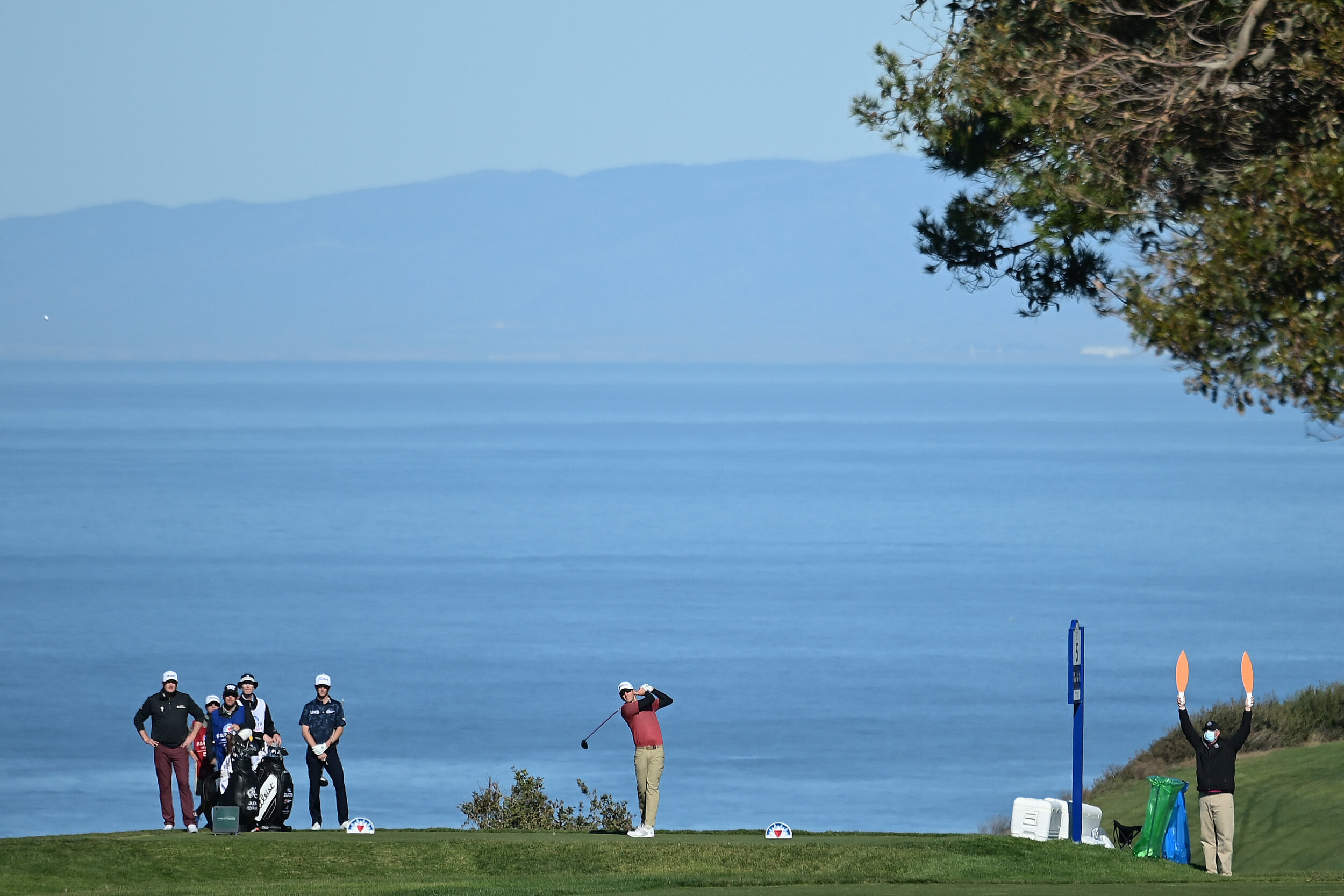  SAN DIEGO, CALIFORNIA - JANUARY 30: Richy Werenski hits his tee shot on the 5th hole during round three of the Farmers Insurance Open at Torrey Pines South on January 30, 2021 in San Diego, California. (Photo by Donald Miralle/Getty Images) 