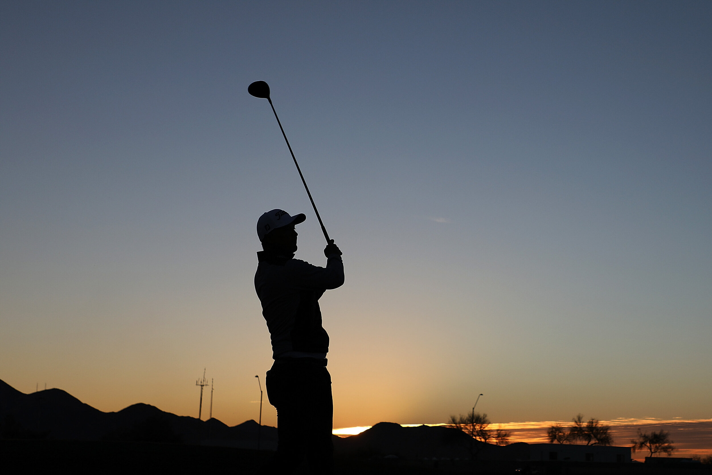  SCOTTSDALE, ARIZONA - FEBRUARY 04: Matt Jones of Australia hits his tee shot on the 10th hole during the first round of the Waste Management Phoenix Open at TPC Scottsdale on February 04, 2021 in Scottsdale, Arizona. (Photo by Christian Petersen/Get