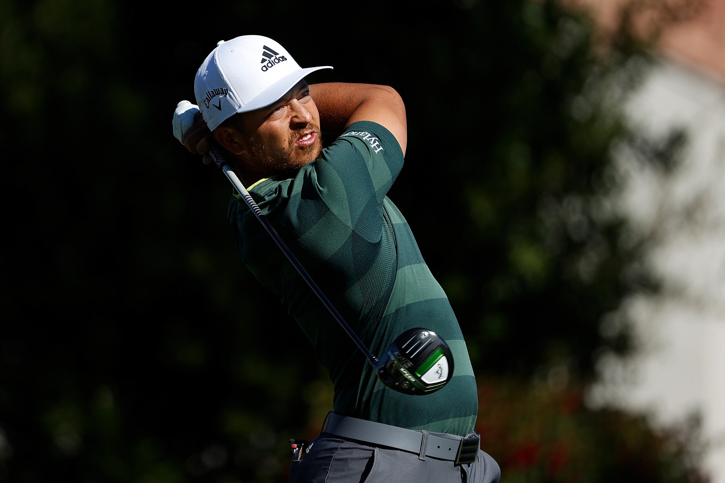  SCOTTSDALE, ARIZONA - FEBRUARY 06: Xander Schauffele of the United States hits his tee shot on the second hole during the third round of the Waste Management Phoenix Open at TPC Scottsdale on February 06, 2021 in Scottsdale, Arizona. (Photo by Chris