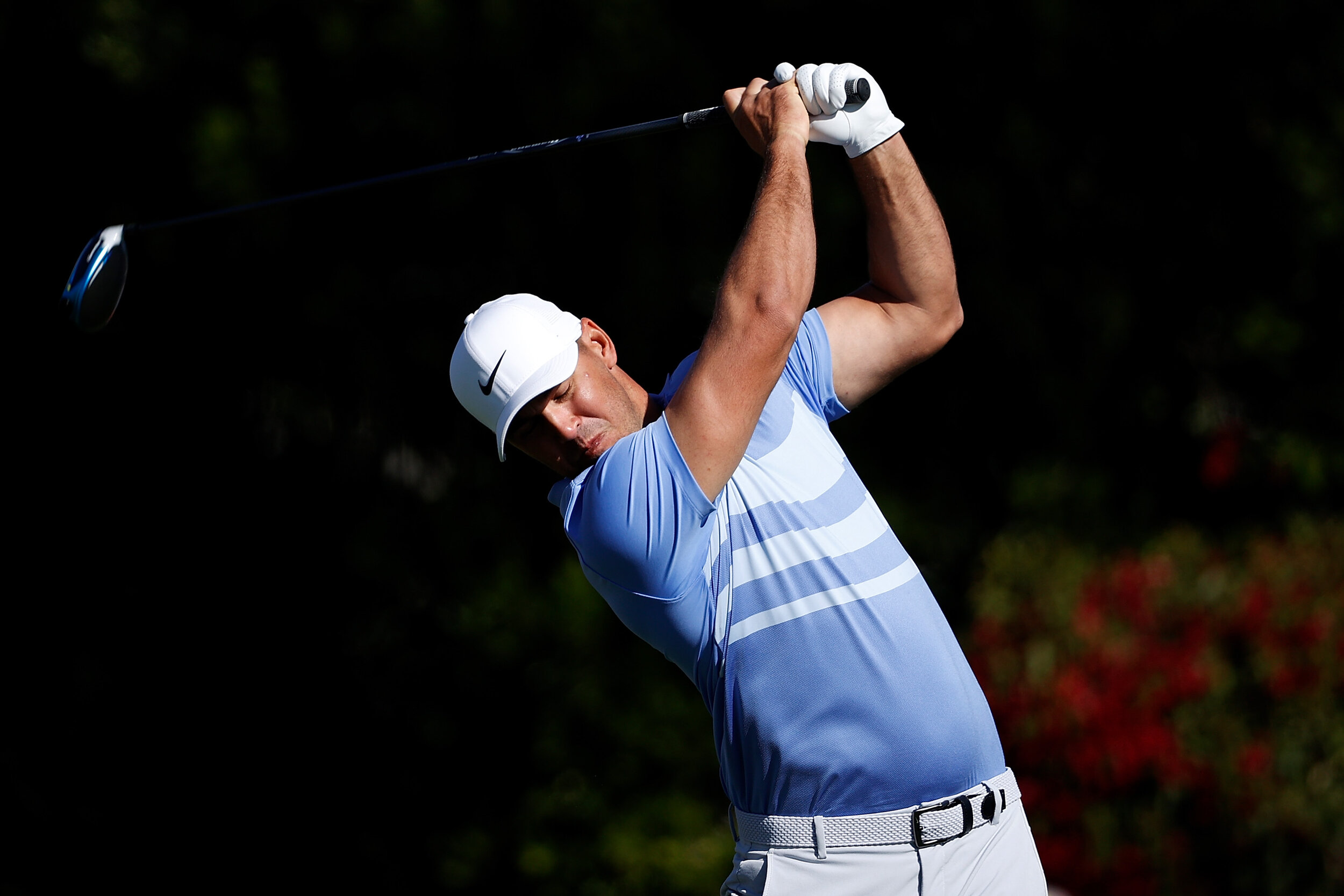  SCOTTSDALE, ARIZONA - FEBRUARY 07: Brooks Koepka of the United States hits his tee shot on the second hole during the final round of the Waste Management Phoenix Open at TPC Scottsdale on February 07, 2021 in Scottsdale, Arizona. (Photo by Christian
