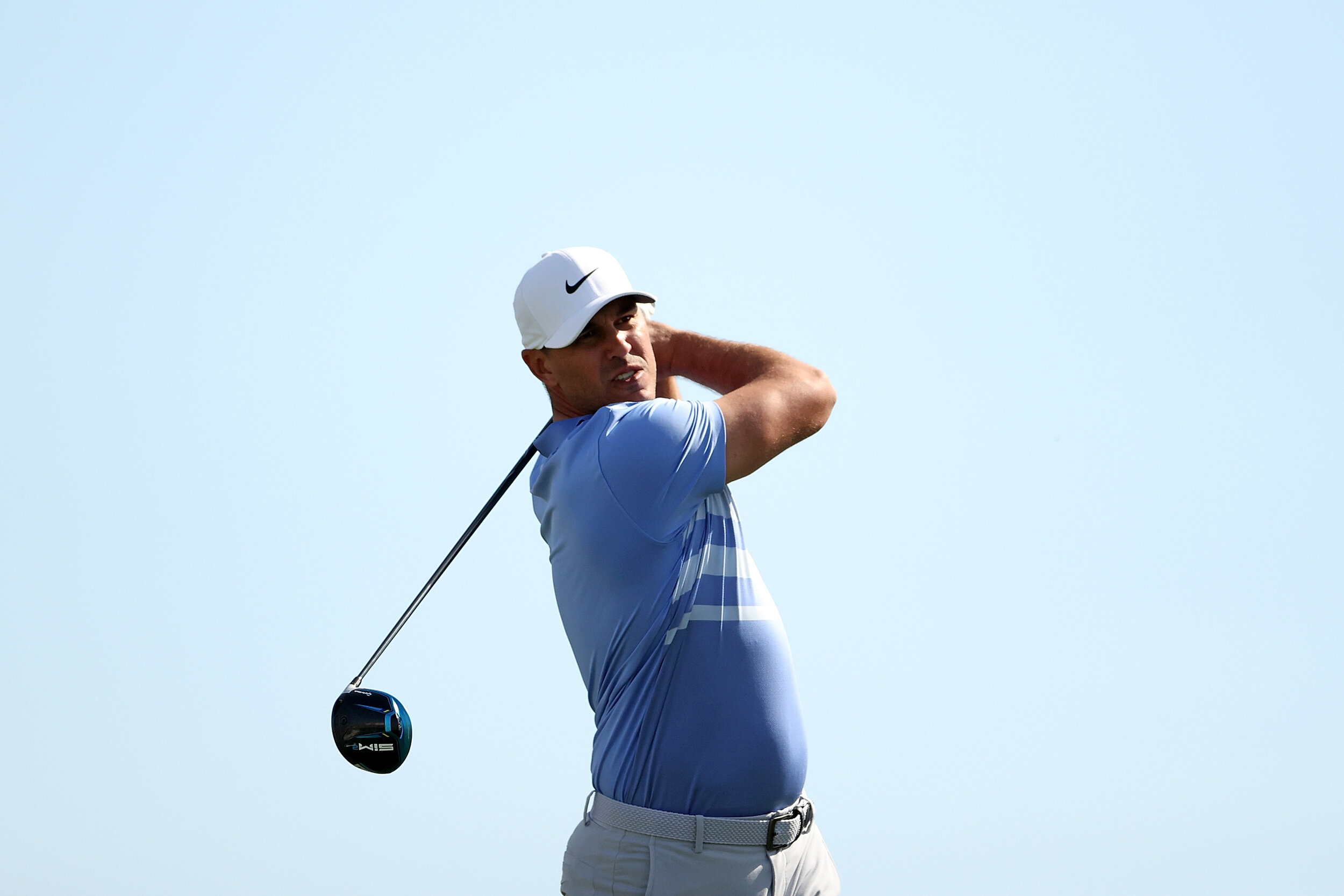  SCOTTSDALE, ARIZONA - FEBRUARY 07: Brooks Koepka of the United States hits his tee shot on the 11th hole during the final round of the Waste Management Phoenix Open at TPC Scottsdale on February 07, 2021 in Scottsdale, Arizona. (Photo by Abbie Parr/
