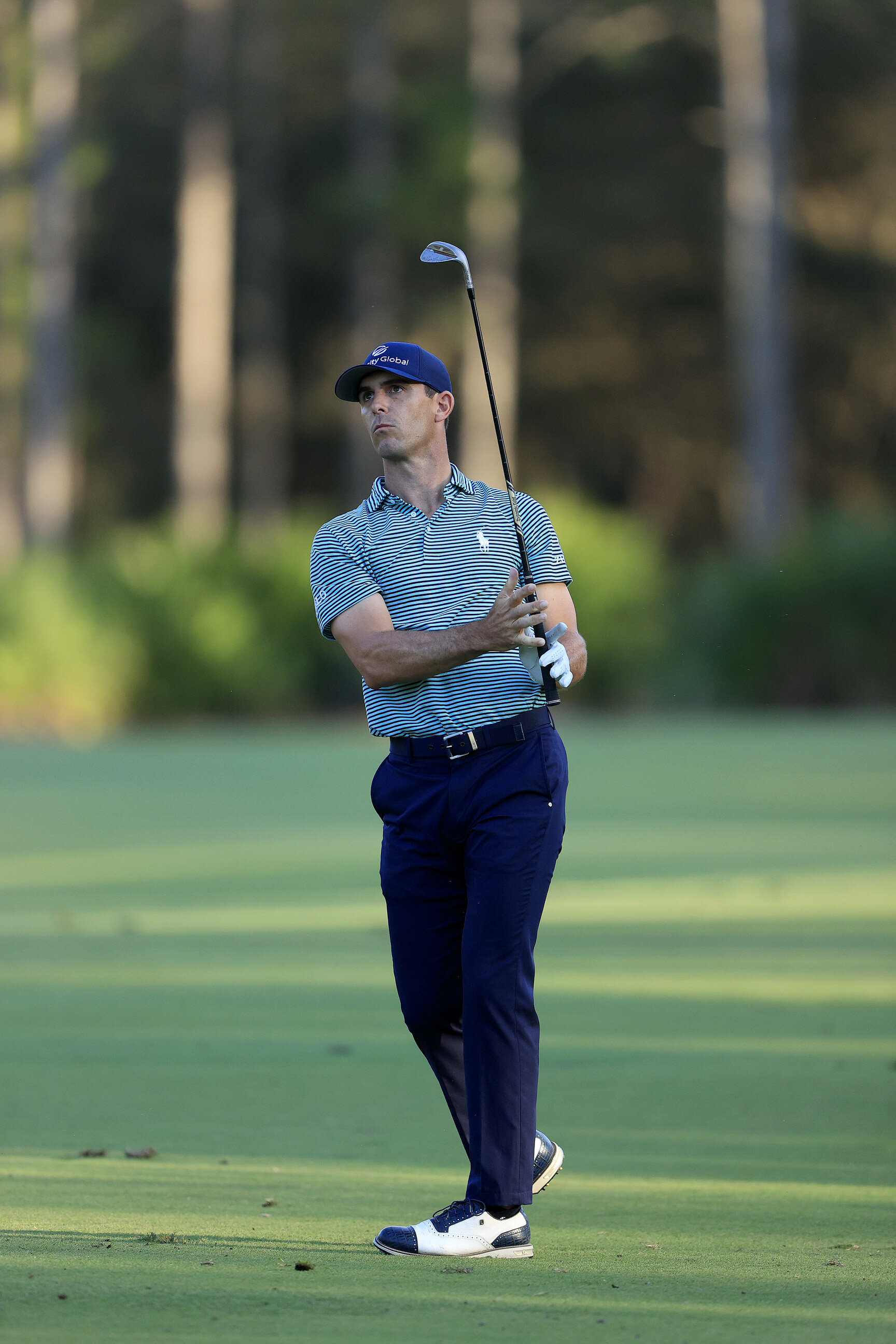  BRADENTON, FLORIDA - FEBRUARY 25: Billy Horschel of the United States plays a shot on the eighth hole during the first round of World Golf Championships-Workday Championship at The Concession on February 25, 2021 in Bradenton, Florida. (Photo by Sam