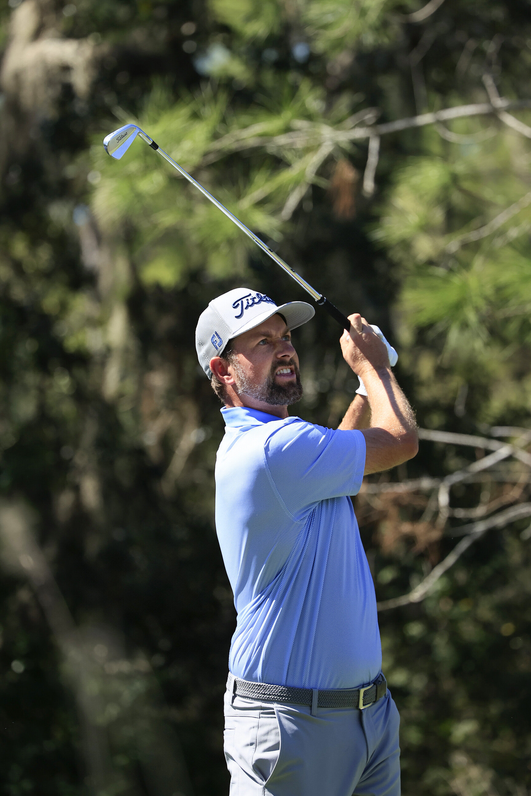  BRADENTON, FLORIDA - FEBRUARY 25: Webb Simpson of the United States plays his shot from the sixth tee during the first round of World Golf Championships-Workday Championship at The Concession on February 25, 2021 in Bradenton, Florida. (Photo by Sam