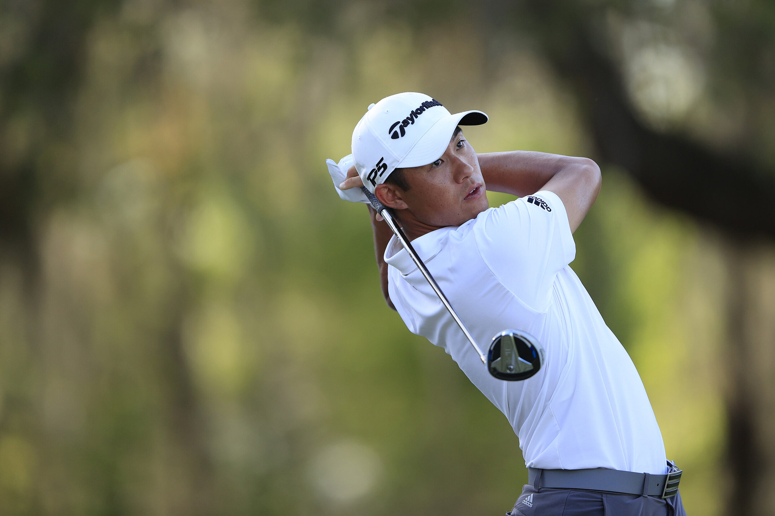  BRADENTON, FLORIDA - FEBRUARY 27: Collin Morikawa of the United States plays his shot from the 15th tee during the third round of the World Golf Championships-Workday Championship at The Concession on February 27, 2021 in Bradenton, Florida. (Photo 