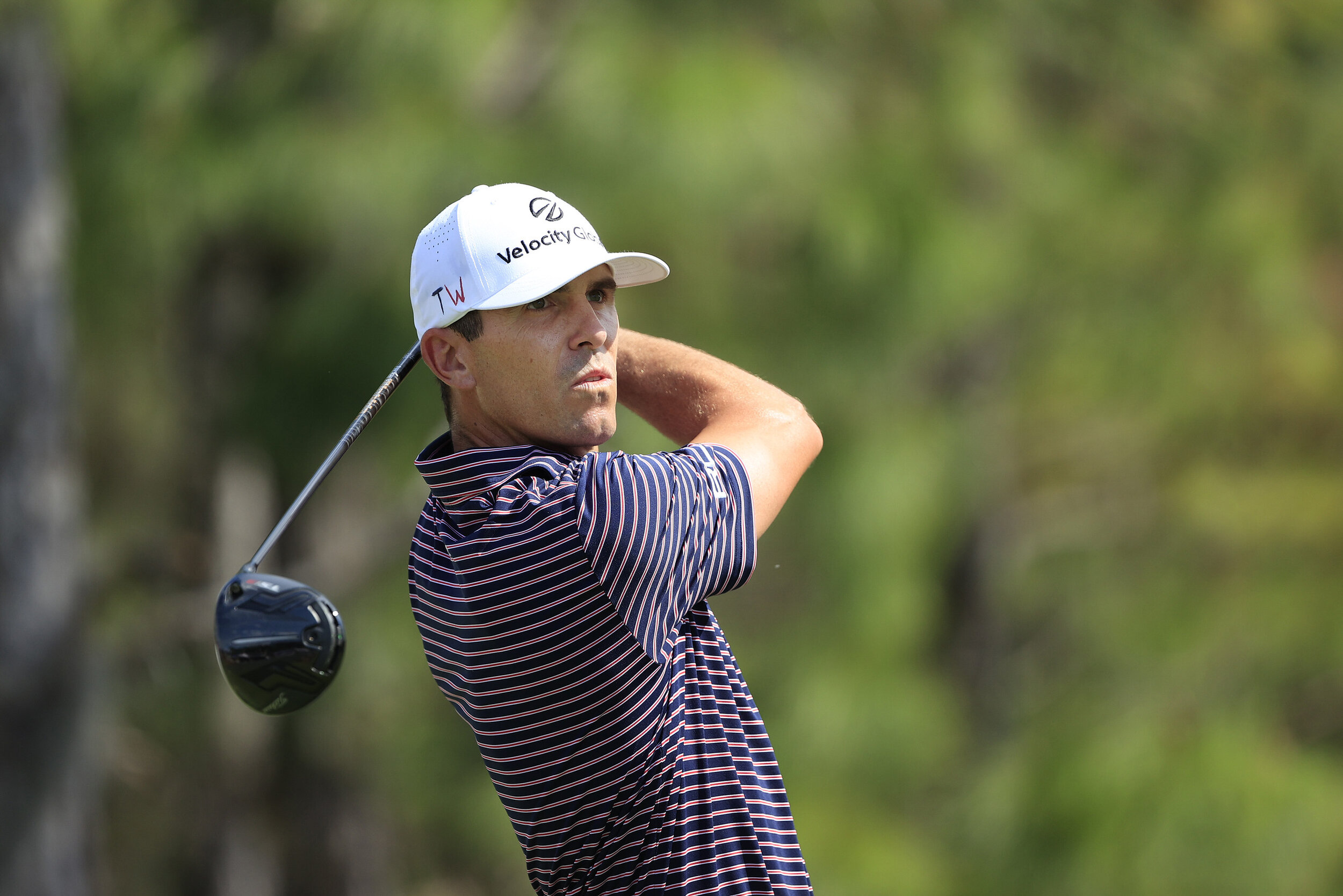  BRADENTON, FLORIDA - FEBRUARY 28: Billy Horschel of the United States plays his shot from the third tee during the final round of World Golf Championships-Workday Championship at The Concession on February 28, 2021 in Bradenton, Florida. (Photo by S